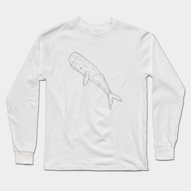 Sperm Whale 5 Long Sleeve T-Shirt by ArtDary